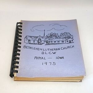 Vintage 1975 Church Cookbook Royal, Iowa